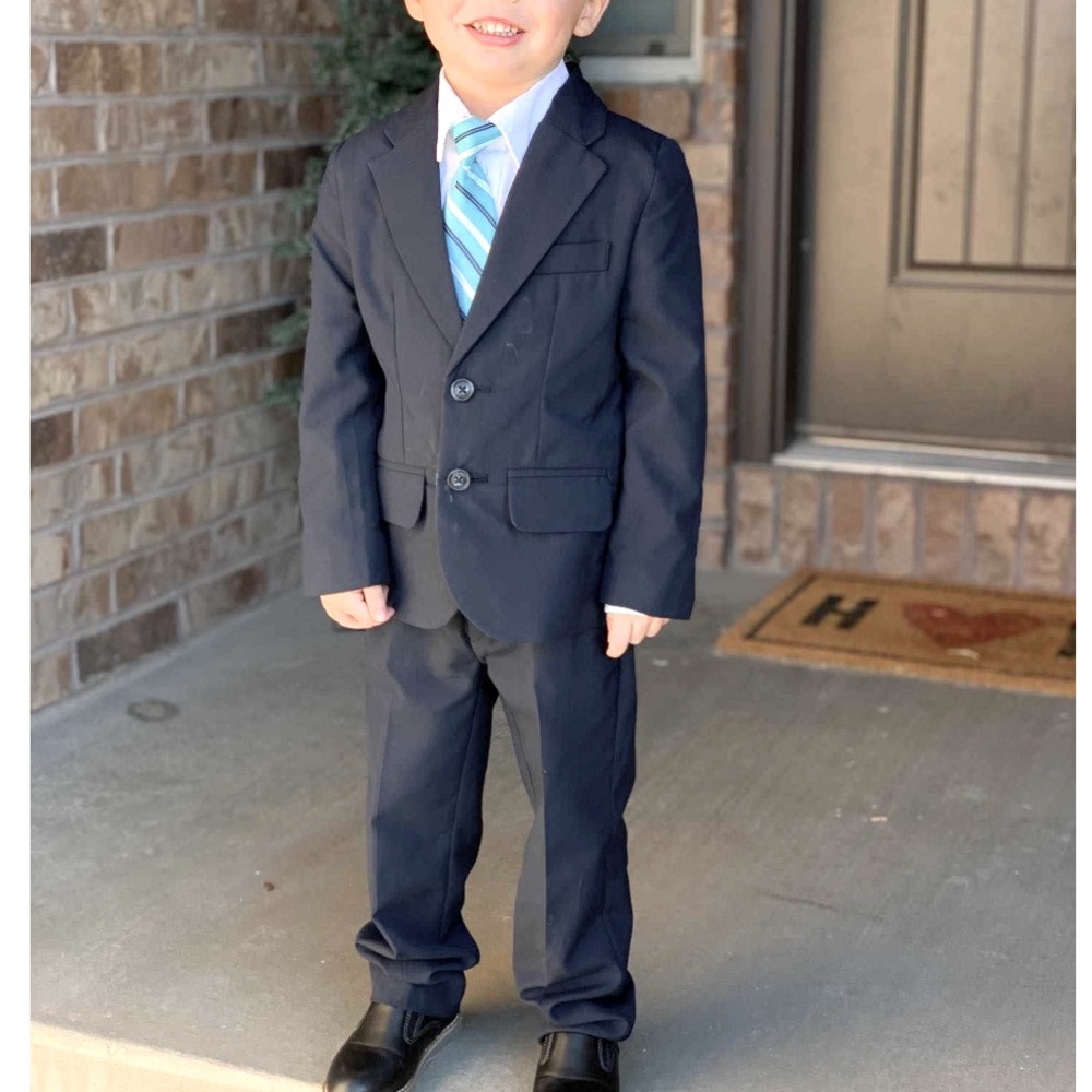 2-Piece Set - Cat and Jack Boys Black Suit Jacket and Pants Set - Size 7